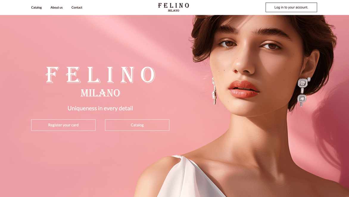 Felino ecommerce website showcase primary view